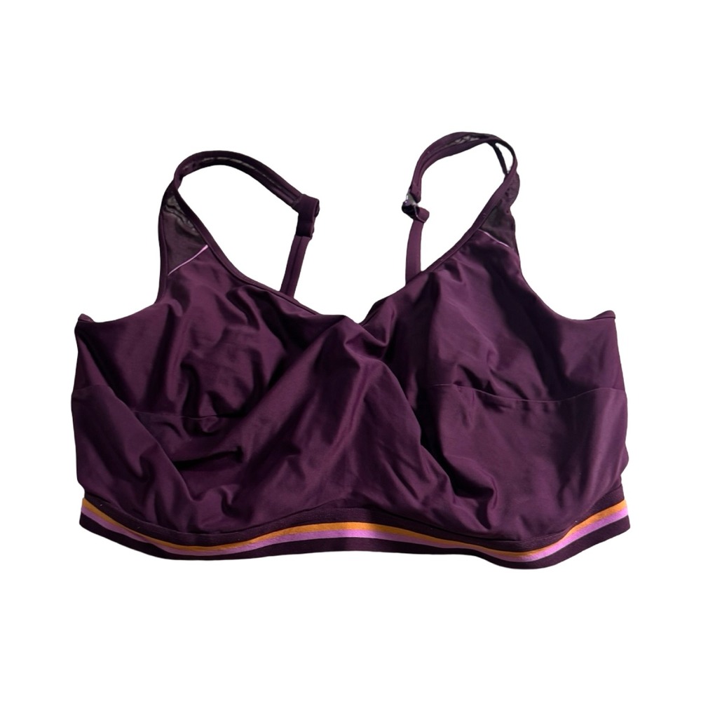 Panache Kira Active SW1382 Bikini Top 40J Mulberry Underwire Swim Pink Orange